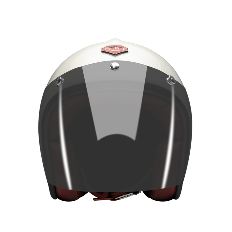 Open-Face-Gabriel-helmet-front-Dark-brown