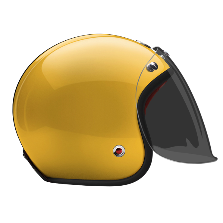 Open-Face-Louis-Lumiere-yellow-helmet-side-Dark-brown