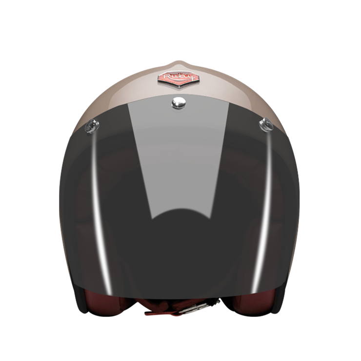 Open_Face_Paradis_helmet_front_Dark_brown