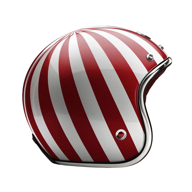Side View of Ruby Open Face Raspail Helmet