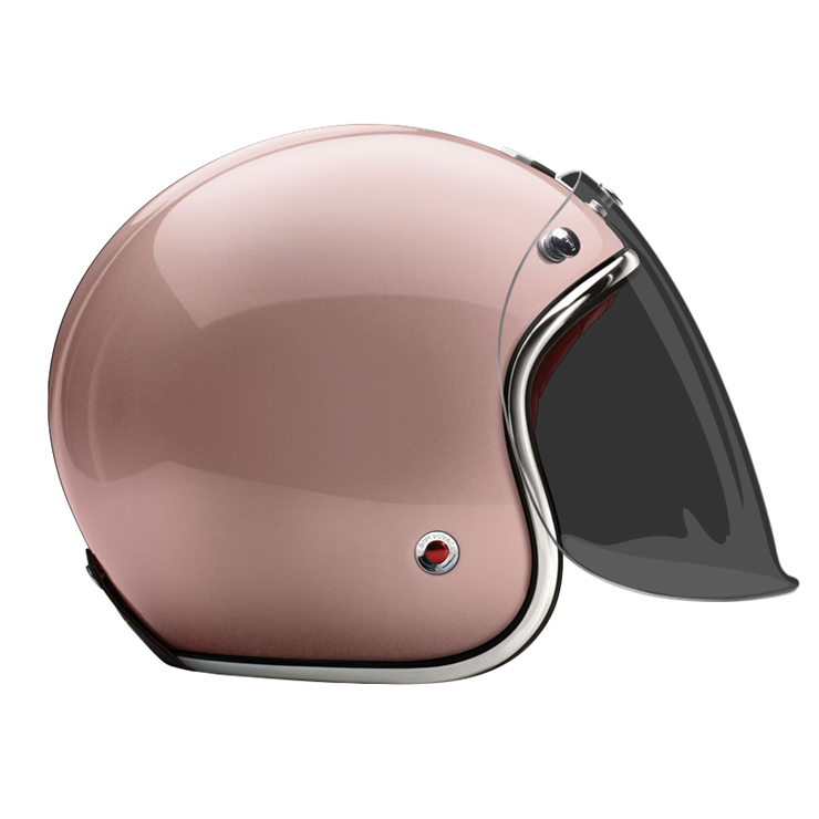 Open-Face-Cambon-helmet-side-Dark-brown