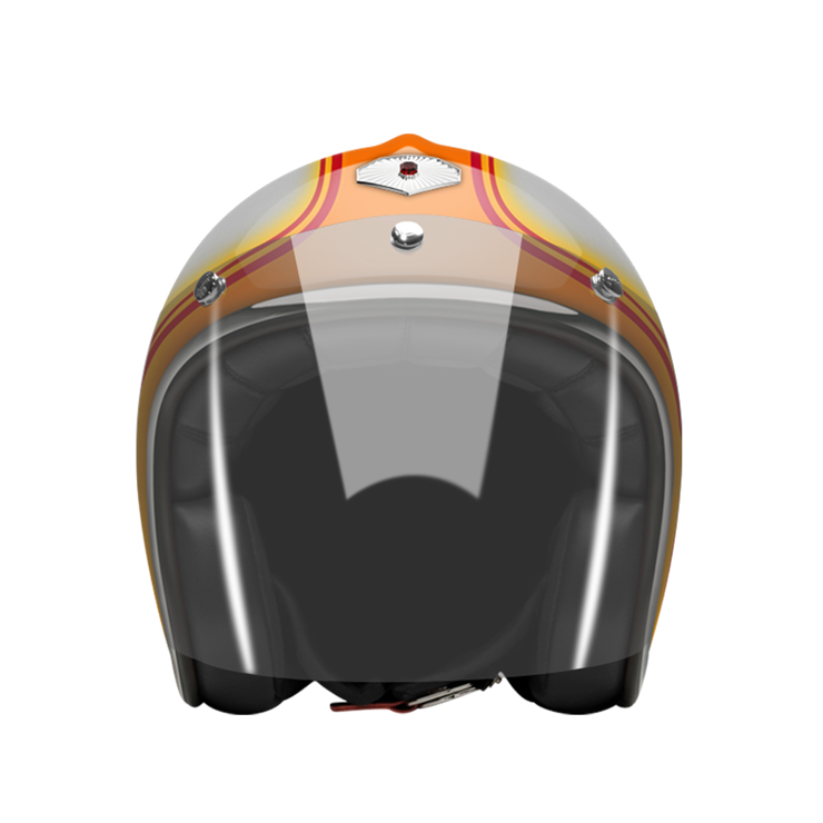 Open Face Daytona-helmet-front-Light smoke