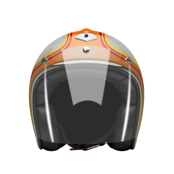 Open Face Daytona-helmet-front-clear smoke