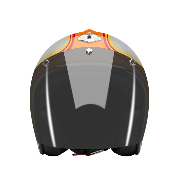 Open Face Daytona-helmet-front-dark smoke