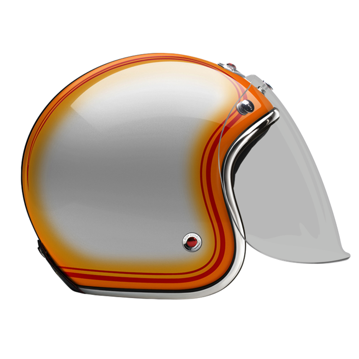 Open Face Daytona-helmet-side-Light smoke