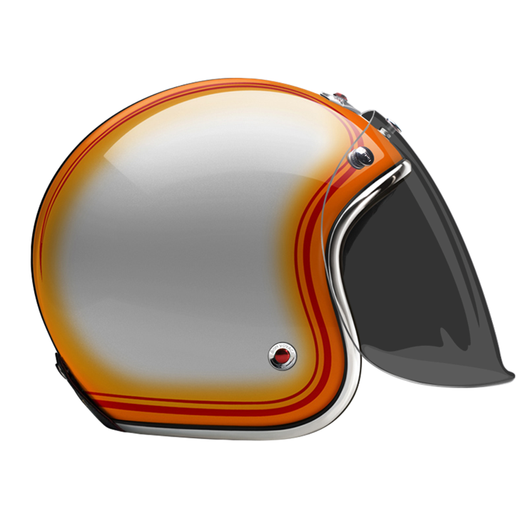 Open Face Daytona-helmet-side-dark smoke