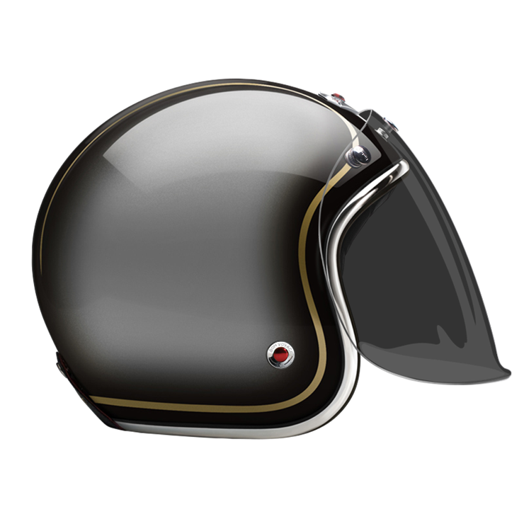 Open Face Lerchenauer-helmet-side-dark smoke