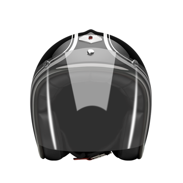 Open Face Munchen-helmet-front-Light smoke