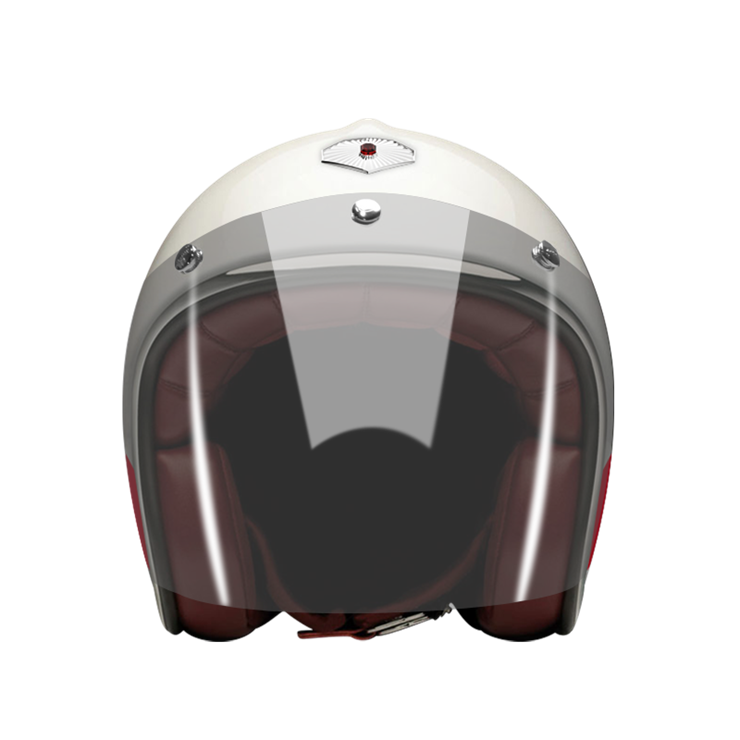 Open Face Spandau-helmet-front-Light smoke