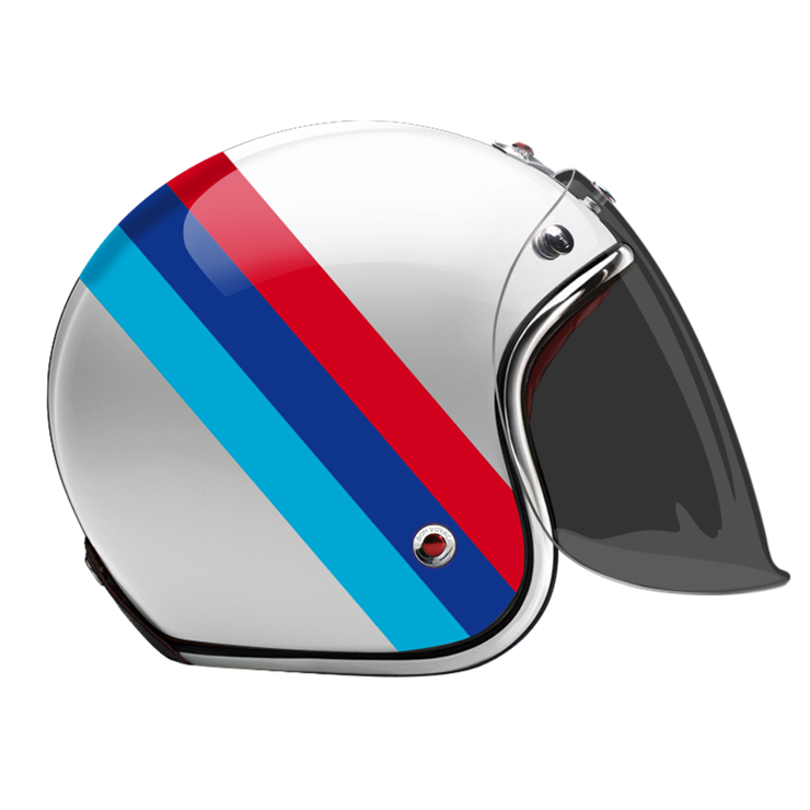 Open Face Spandau-helmet-side-dark smoke