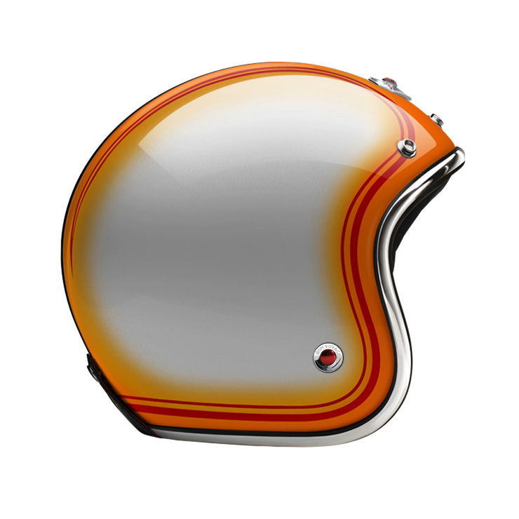 Side View of Ruby Open Face Daytona Helmet