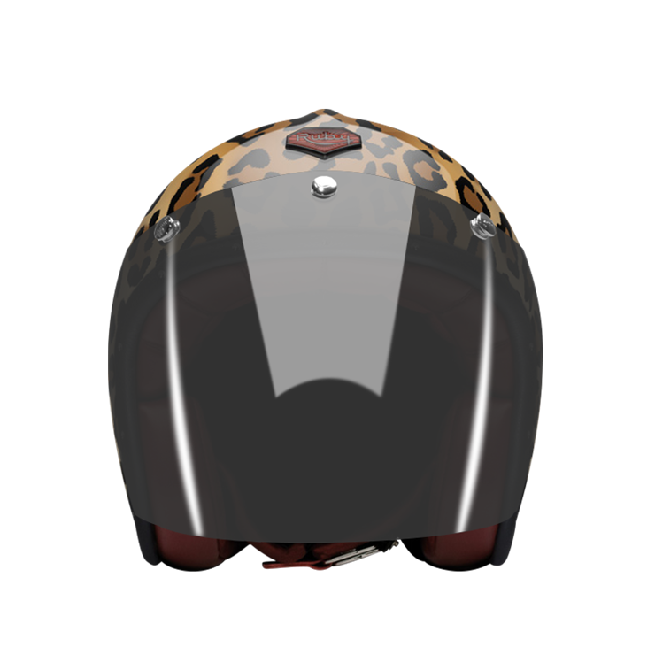 Open_Face_Leopard_helmet_front_Dark_brown