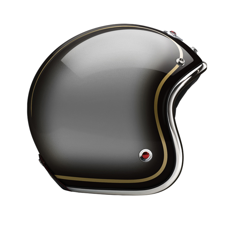 Side View of Ruby Open Face Lerchenauer Helmet