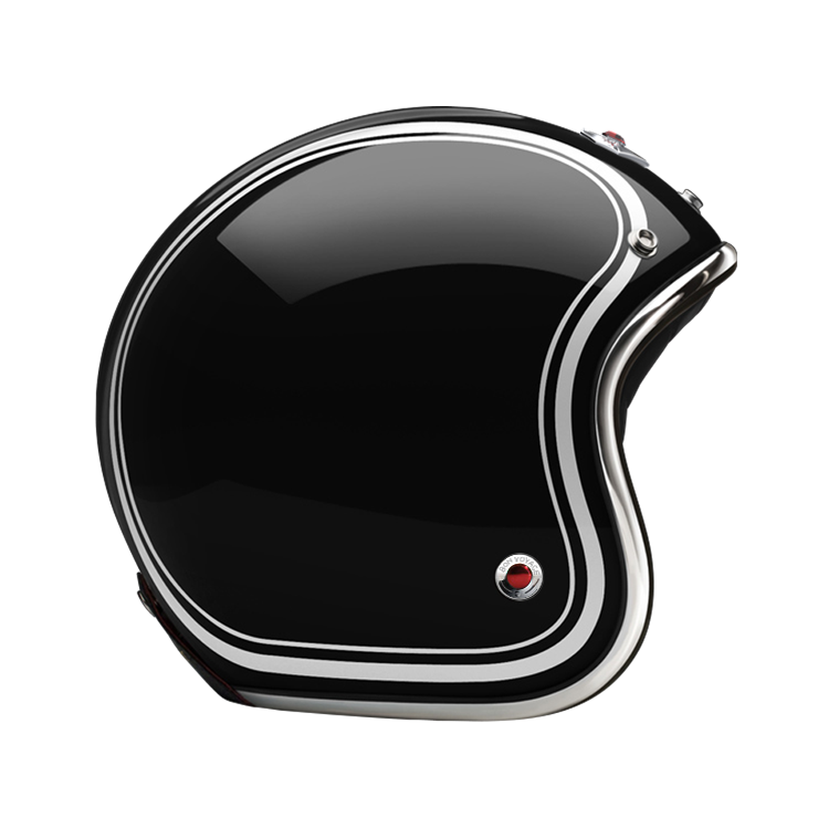 Side View of Ruby Open Face Munchen Helmet