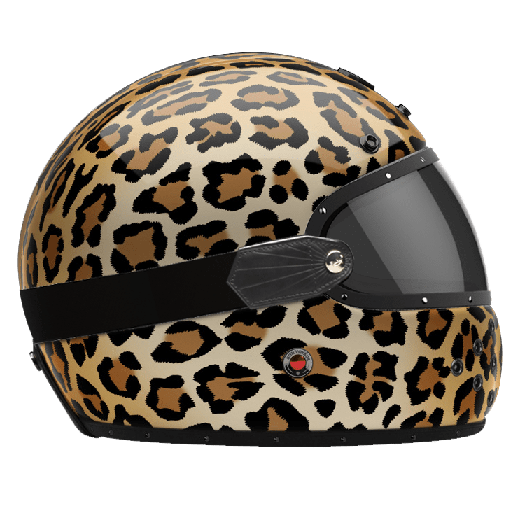 Full Face Leopard Visor Dark Of Ruby Helmet
