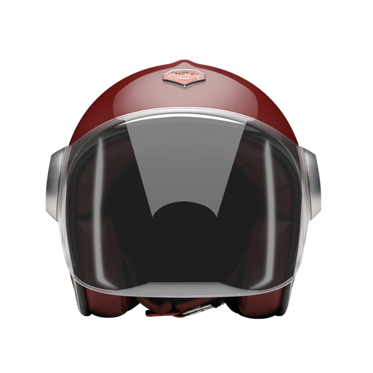 Jet Herold-helmet-front dark smoke