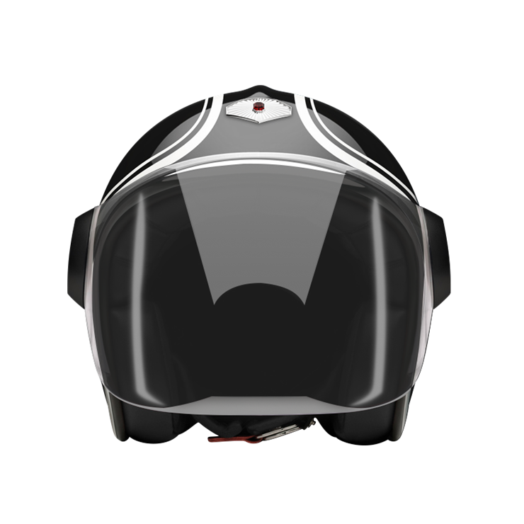 Jet Munchen-helmet-front-dark smoke