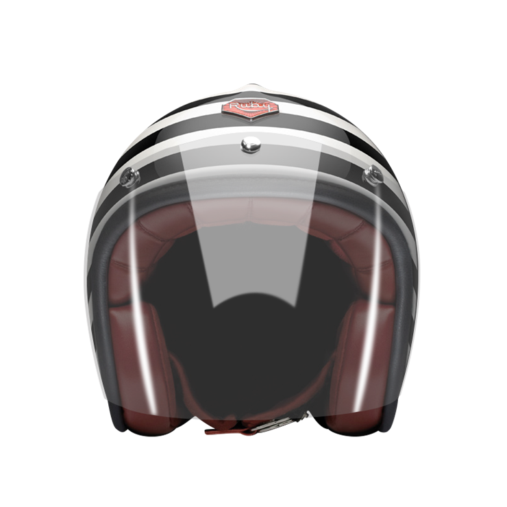 Open Face Arago-helmet-front-clear smoke