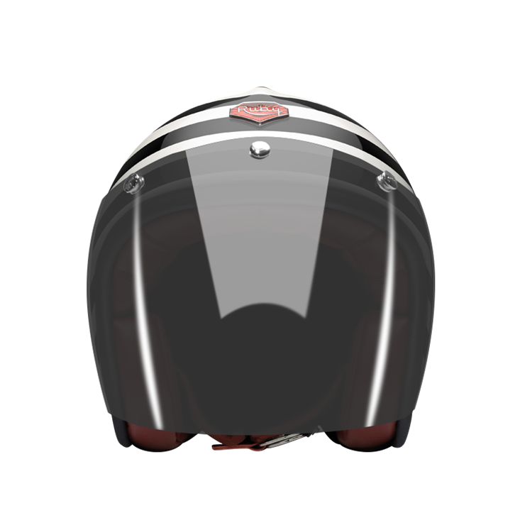 Open Face Arago-helmet-front-dark smoke