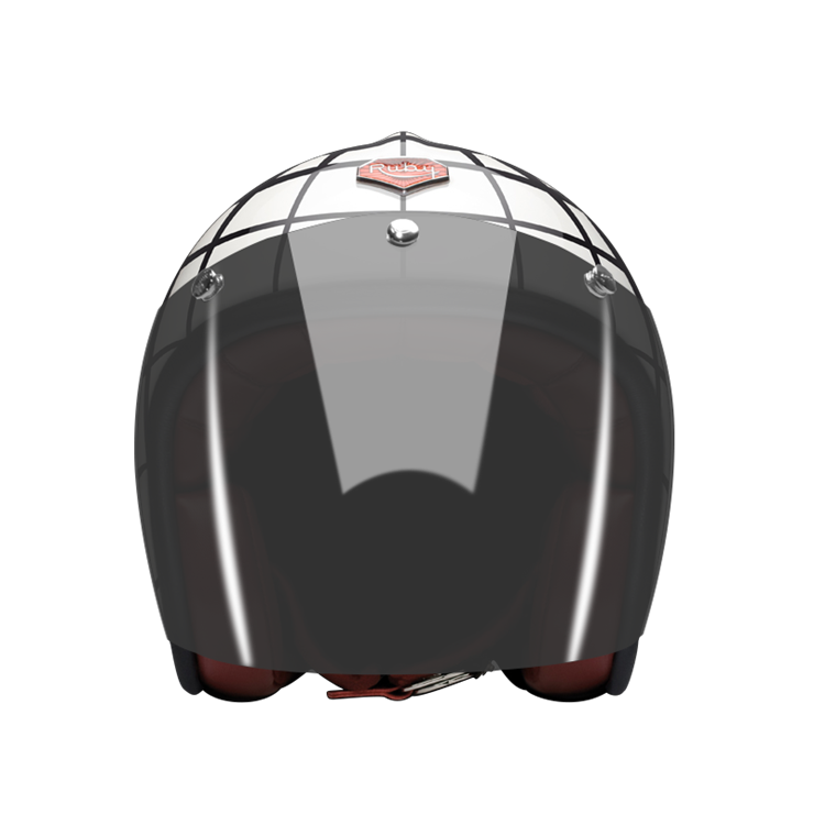 Open Face Barbican-helmet-front-dark smoke