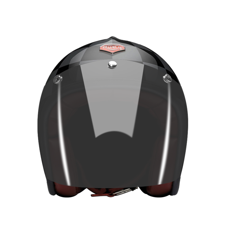 Open-Face-Dijon-helmet-front-Dark-brown