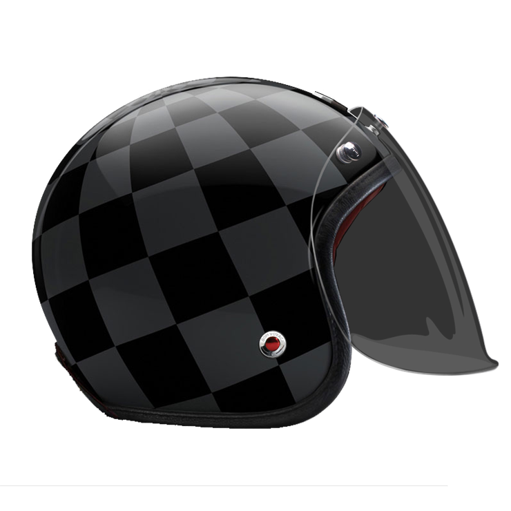 Open-Face-Dijon-helmet-side-Dark-brown