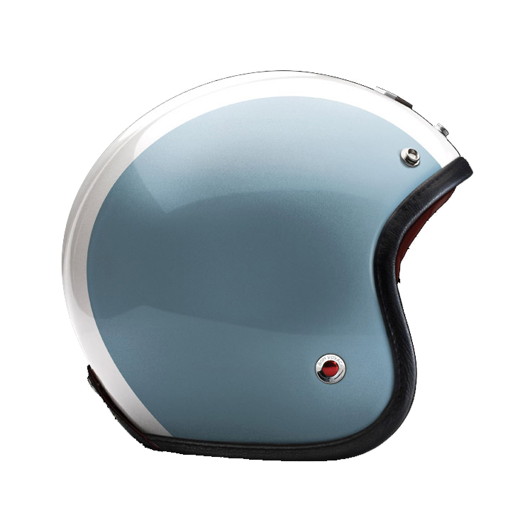 Side View of Ruby Open Face Alcyone Helmet