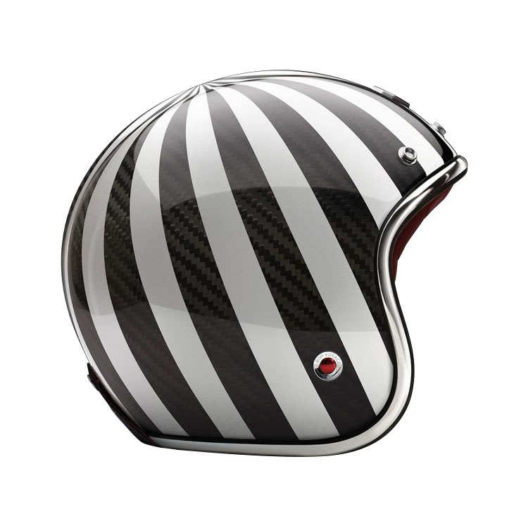 Side View of Ruby Open Face Aoyama Helmet