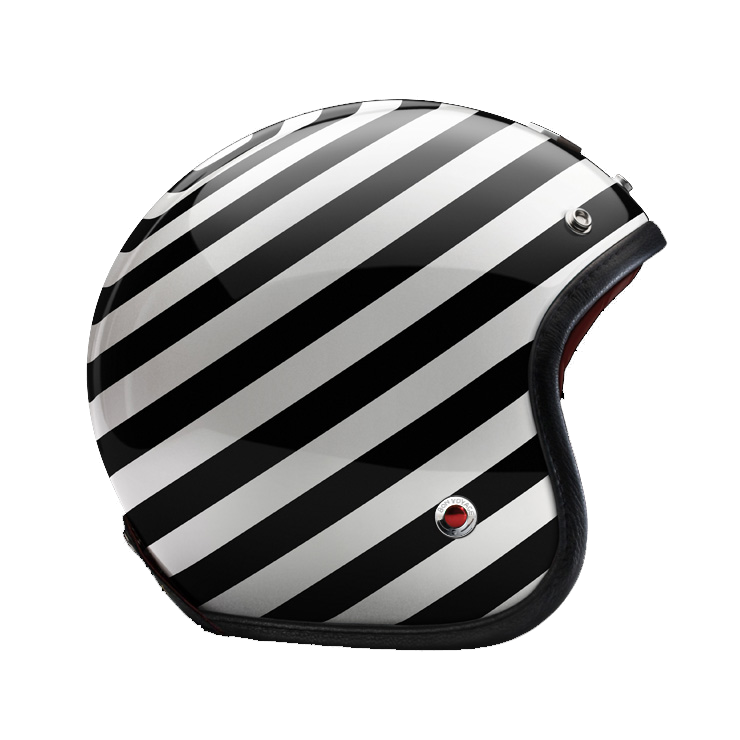 Side View of Ruby Open Face Arago Helmet