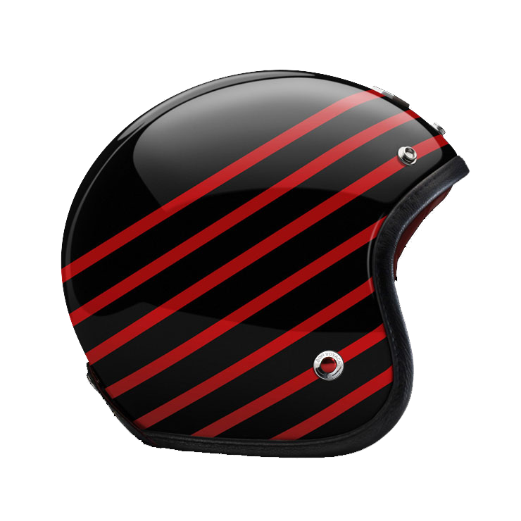 Side View of Ruby Open Face Arsenal Helmet