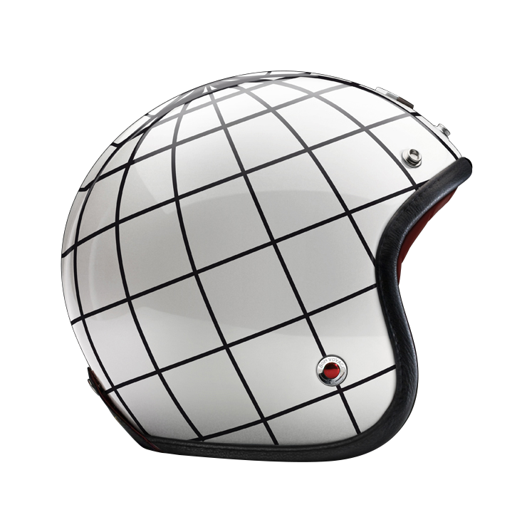 Side View of Ruby Open Face Barbican Helmet