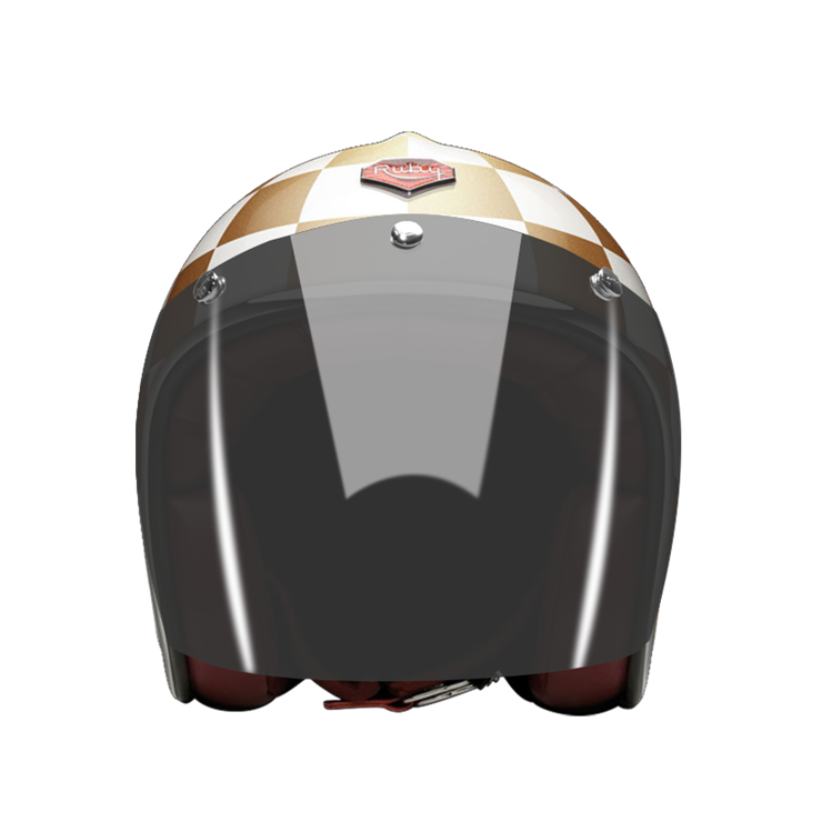 Open_Face_Castellet_helmet_front_Dark_brown