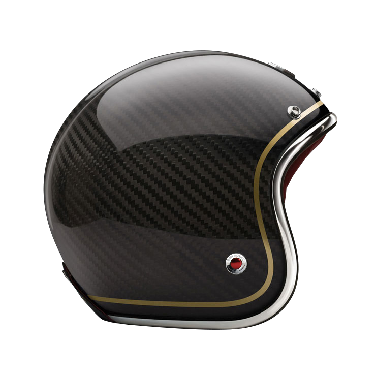 Side View of Ruby Open Face François 1er Helmet