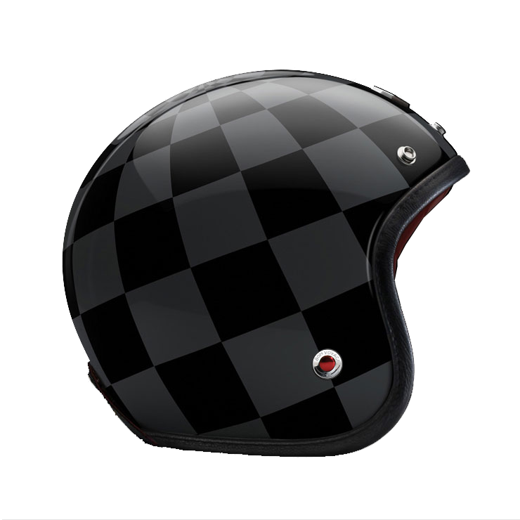 Side View of Ruby Open Face Dijon Helmet