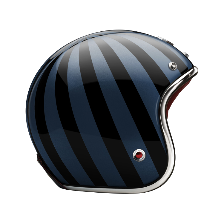 Side View of Ruby Open Face Ebisu Helmet