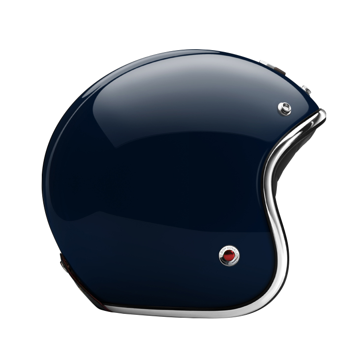 Side View of Ruby Open Face Franc Bourgeois Helmet