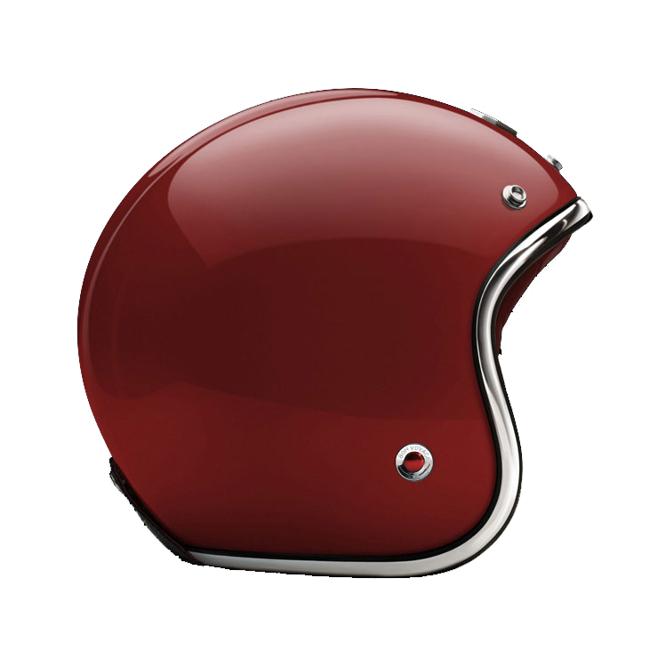 Side View of Ruby Open Face Hérold Helmet