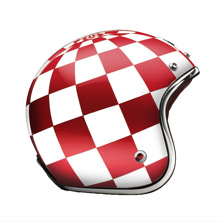 Side View of Ruby Open Face Monaco Helmet