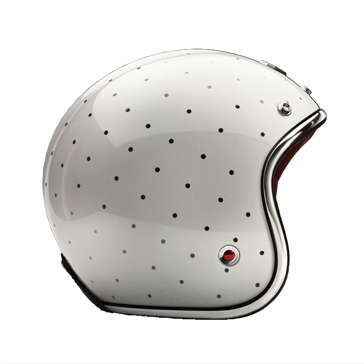 Side View of Ruby Open Face Odeon Helmet