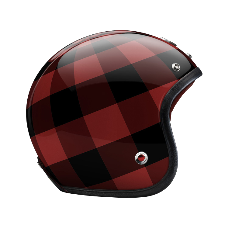 Side View of Ruby Open Face Ottawa Helmet