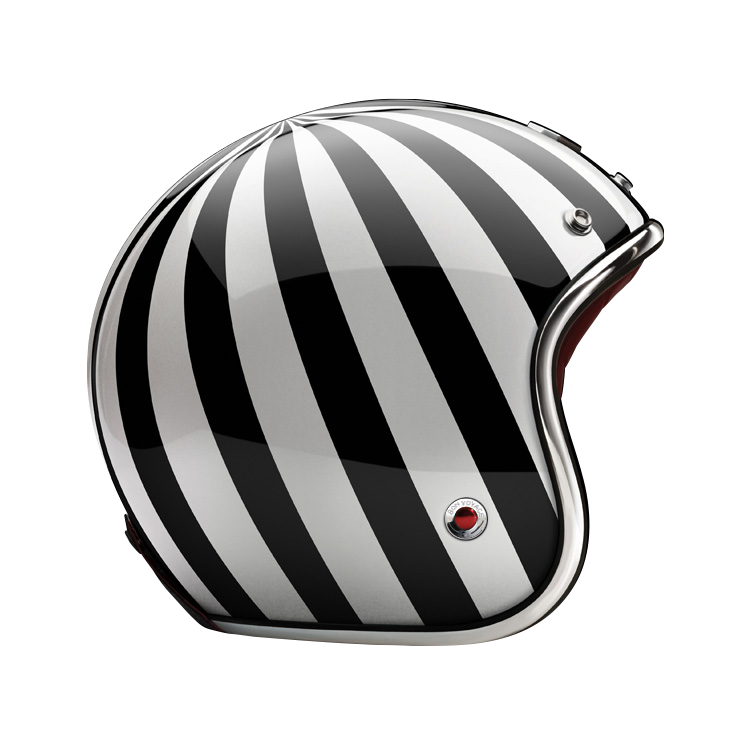 Side View of Ruby Open Face Shinjuku Helmet