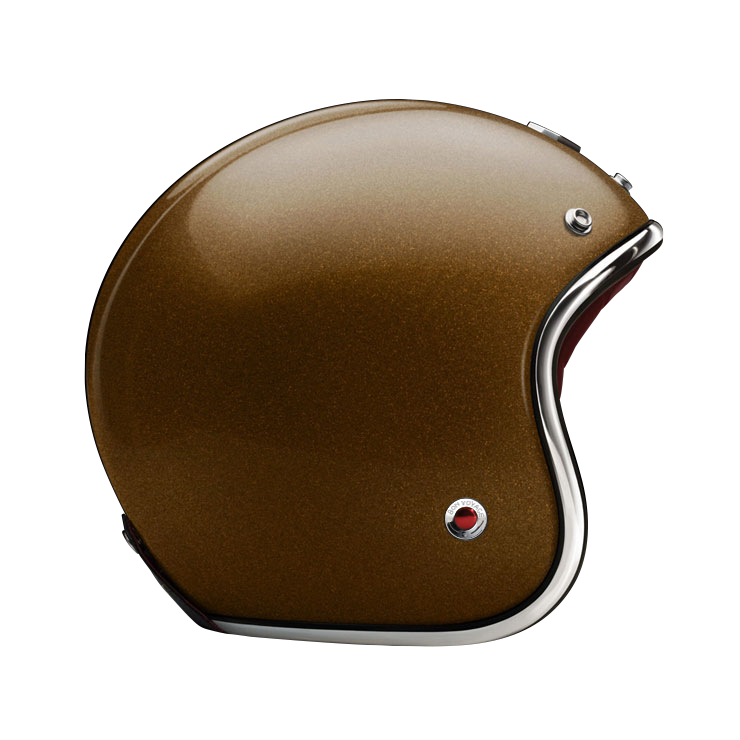 Side View of Ruby Open Face Trocadéro Helmet