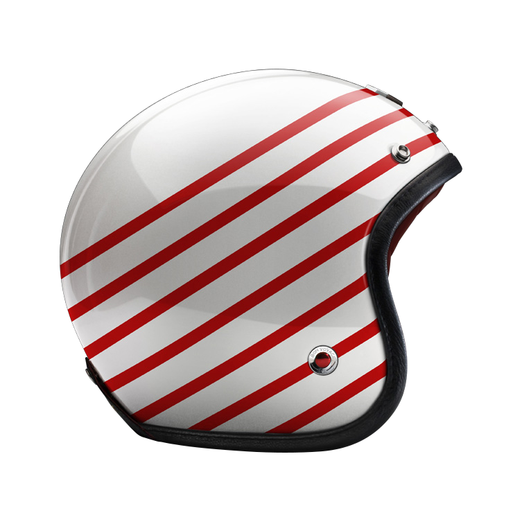Side View of Ruby Open Face Valmy Helmet