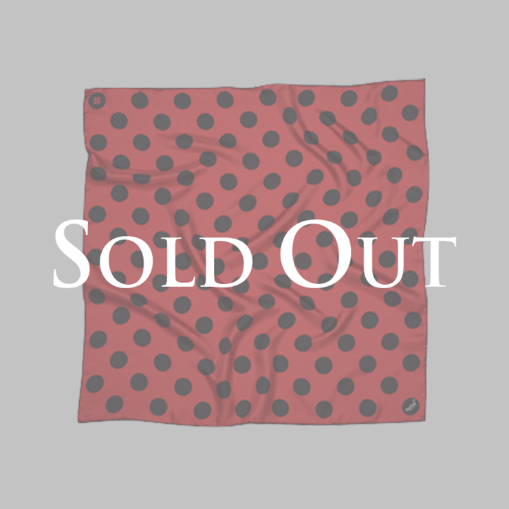 Ruby silk scarf Polka Red & Black