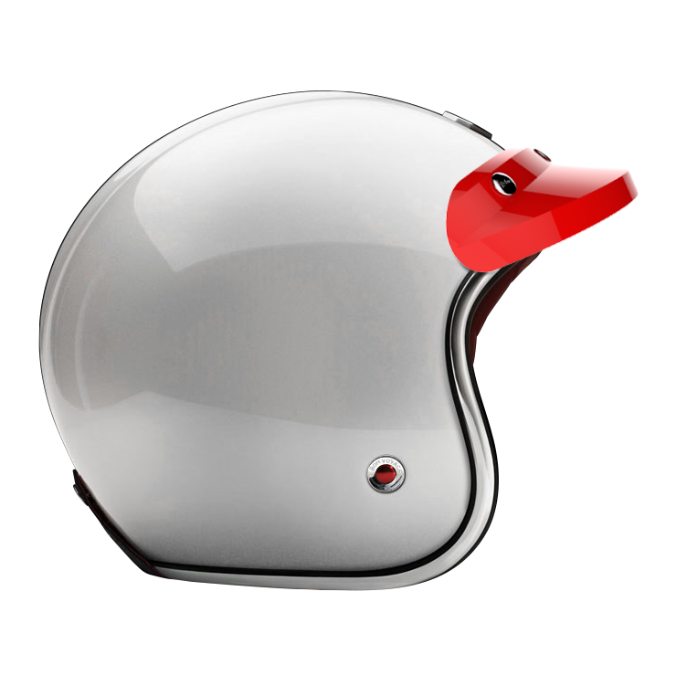 Peak visor lacquered glossy racing red