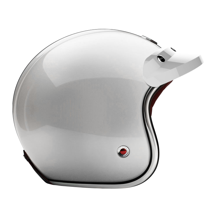 Peak visor lacquered glossy white