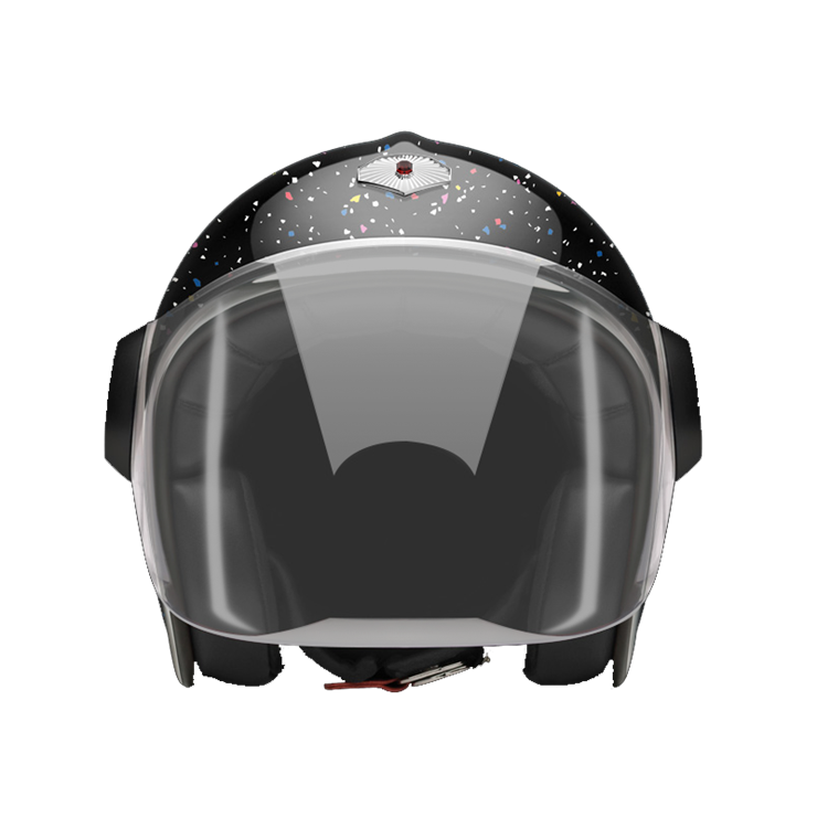 Jet Cosmos Black-helmet-front-Light smoke