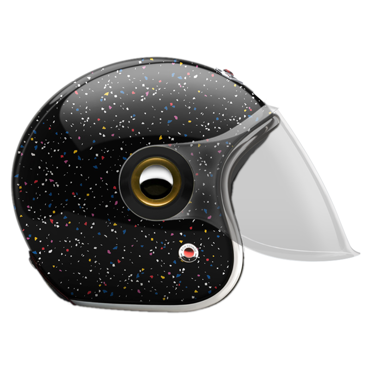 Jet Cosmos Black-helmet-side-clear smoke
