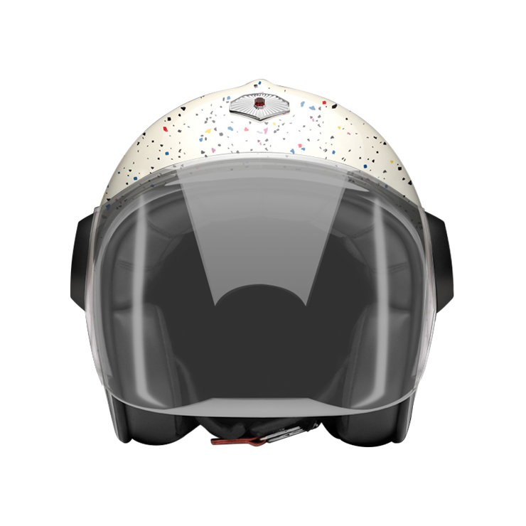 Jet Cosmos White-helmet-front-Light smoke