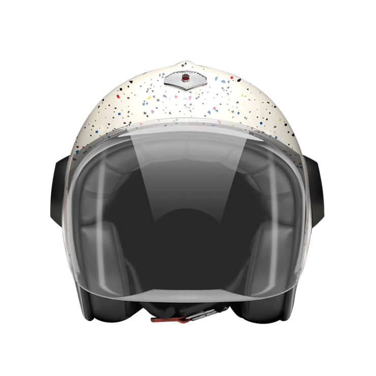 Jet Cosmos White-helmet-front-clear smoke